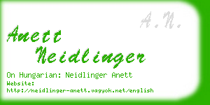 anett neidlinger business card